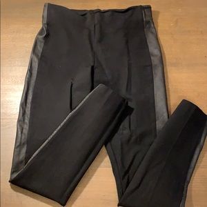 Jcrew leggings with leather detail